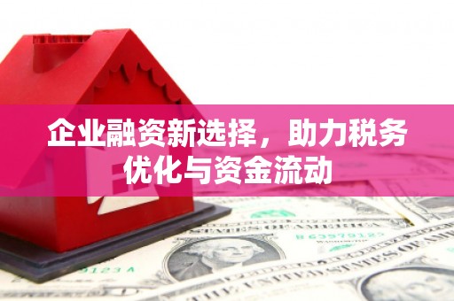 西华企业融资新选择，助力税务优化与资金流动