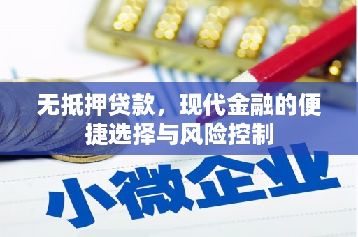 西华无抵押贷款，现代金融的便捷选择与风险控制