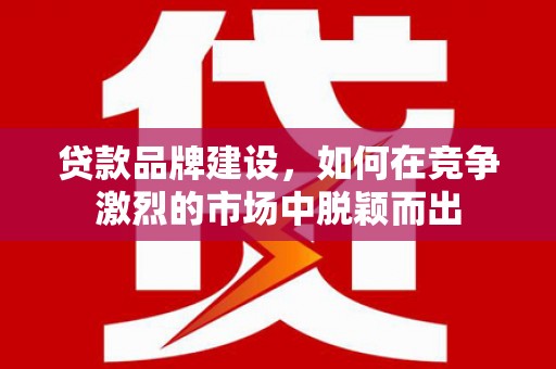 西华贷款品牌建设，如何在竞争激烈的市场中脱颖而出