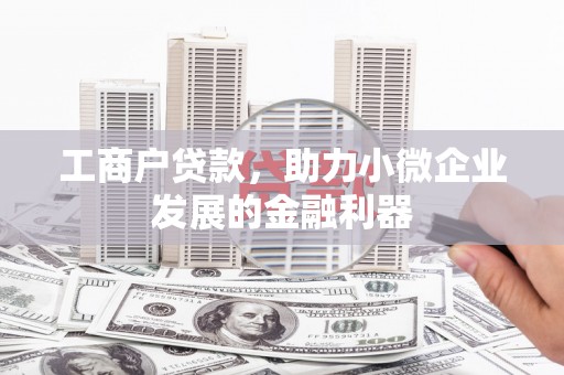 西华工商户贷款，助力小微企业发展的金融利器