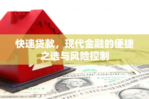 西华快速贷款，现代金融的便捷之选与风险控制
