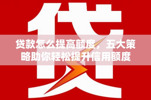 西华贷款怎么提高额度，五大策略助你轻松提升信用额度