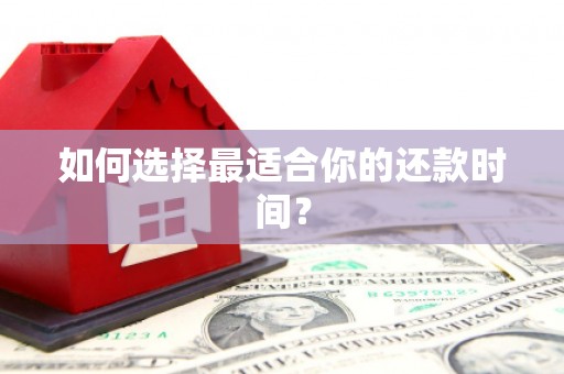 西华如何选择最适合你的还款时间？