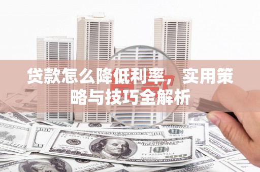 西华贷款怎么降低利率，实用策略与技巧全解析