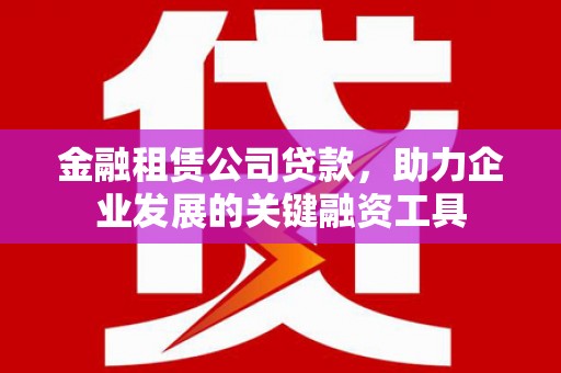 西华金融租赁公司贷款，助力企业发展的关键融资工具