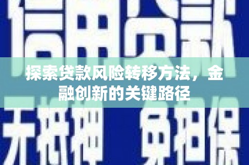 西华探索贷款风险转移方法，金融创新的关键路径