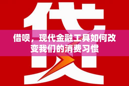 西华借呗，现代金融工具如何改变我们的消费习惯