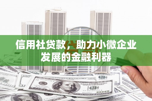 西华信用社贷款，助力小微企业发展的金融利器