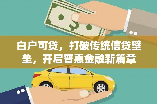 西华白户可贷，打破传统信贷壁垒，开启普惠金融新篇章