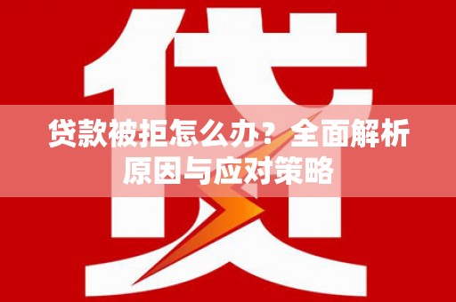西华贷款被拒怎么办？全面解析原因与应对策略